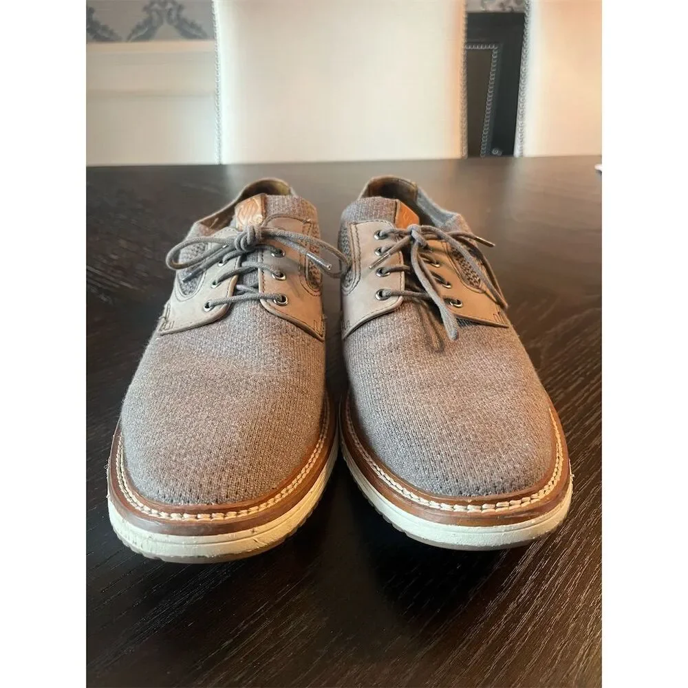 Johnston &‎ Murphy Men's Gray Knit Loafers Size9 1/2 Casual Lace Up Shoes